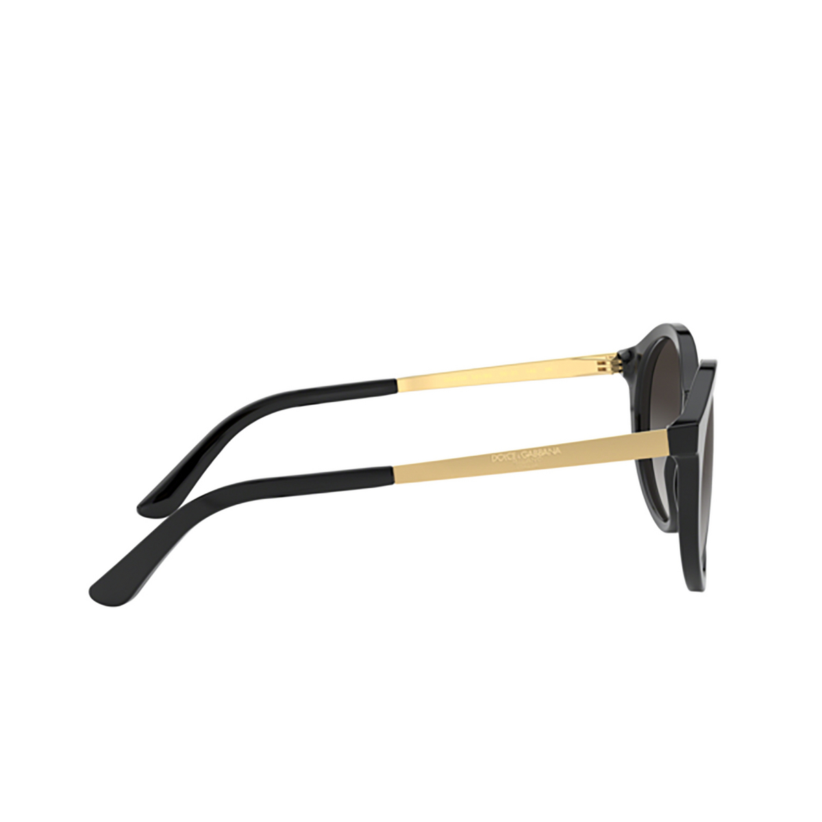 Dolce & Gabbana® Round Sunglasses: DG4358 color 501/8G Black - 3/3