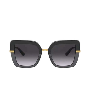 Lunettes de soleil Dolce & Gabbana DG4373 32468G black on transparent black - Vue de face
