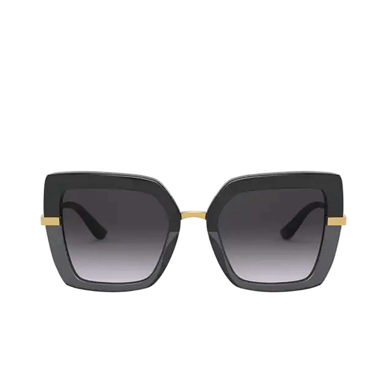 Lunettes de soleil Dolce & Gabbana DG4373 32468G black on transparent black - 1/4