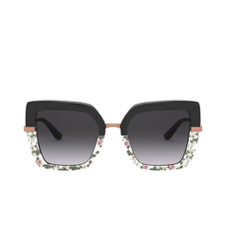 Dolce & Gabbana® Square Sunglasses: DG4373 color 32508G Top Black On Print Rose / Black 