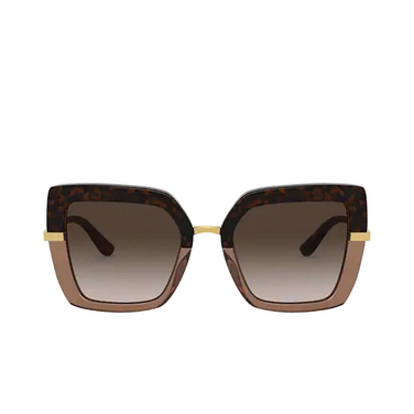 Dolce & Gabbana DG4373 Sunglasses 325613 havana on transparent brown - front view