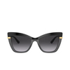 Occhiali da sole Dolce & Gabbana DG4374 32468g black on transparent black - anteprima prodotto 1/4