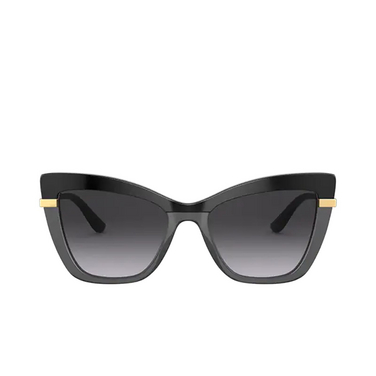 Lunettes de soleil Dolce & Gabbana DG4374 32468G black on transparent black - Vue de face