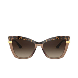 Dolce & Gabbana® Cat-eye Sunglasses: DG4374 color Havana On Transparent Brown 325613.