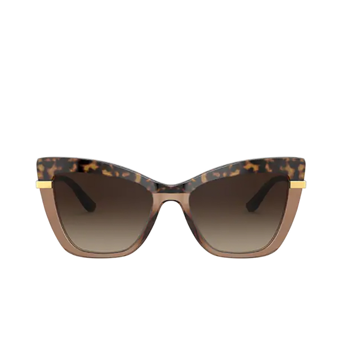 Dolce & Gabbana® Cat-eye Sunglasses: DG4374 color Havana On Transparent Brown 325613 - product thumbnail 1/3.