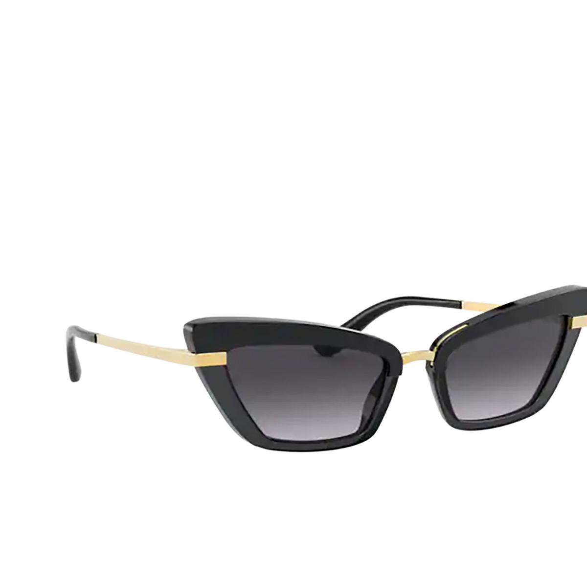 Dolce & Gabbana® Cat-eye Sunglasses: DG4378 color 32468G Black On Transparent Black - product thumbnail 2/3