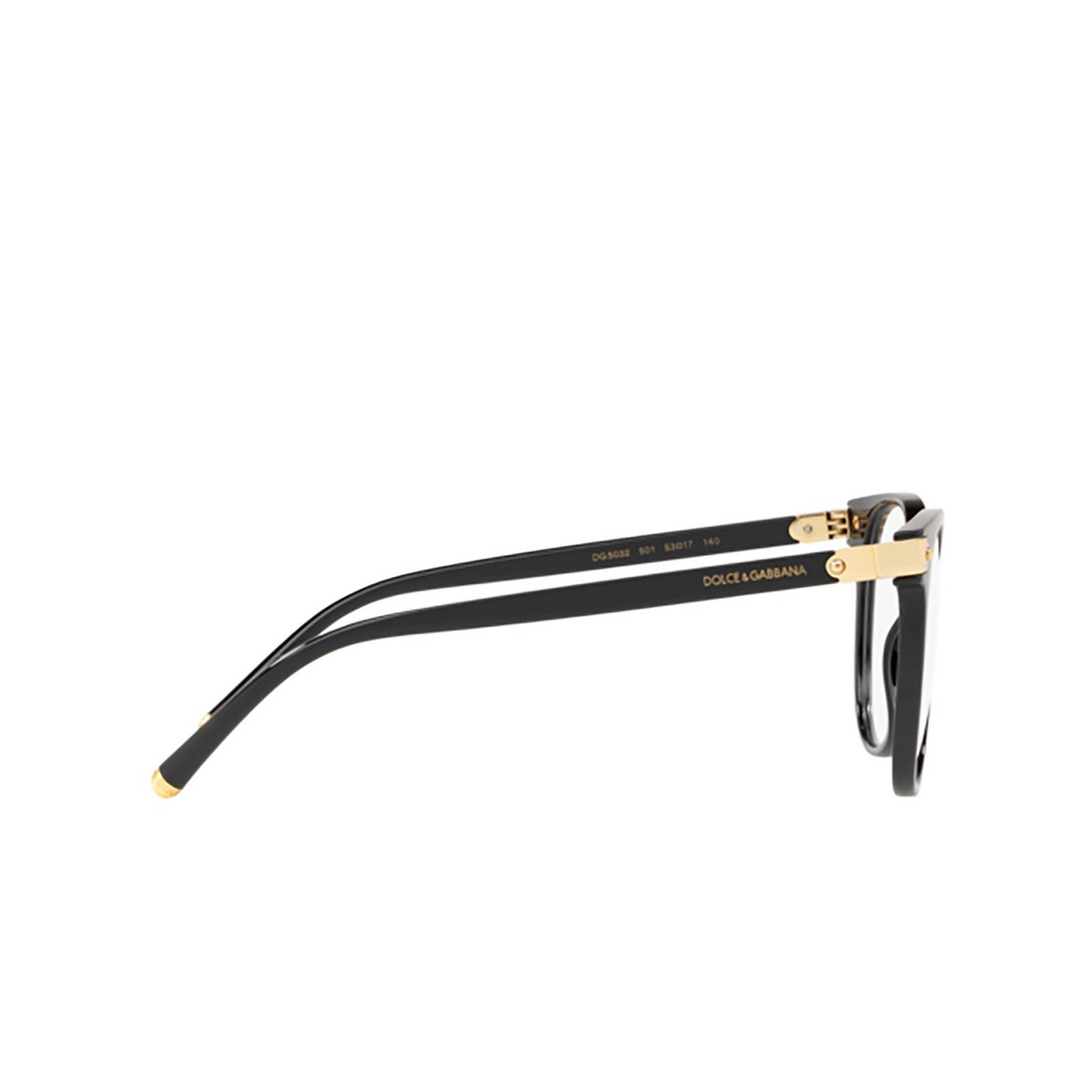Dolce & Gabbana® Square Eyeglasses: DG5032 color Black 501 - 3/3.