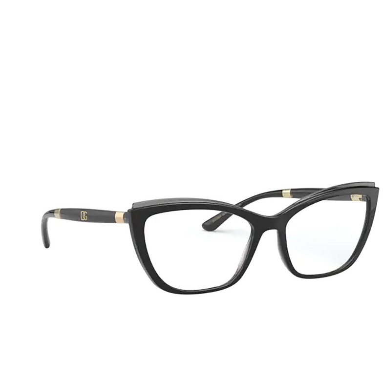 Dolce & Gabbana DG5054 Eyeglasses 3246 black on transparent grey - 2/4