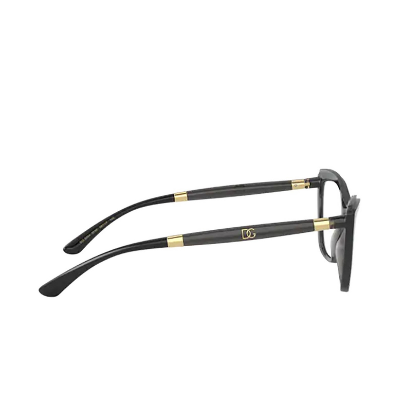 Dolce & Gabbana DG5054 Eyeglasses 3246 black on transparent grey - 3/4