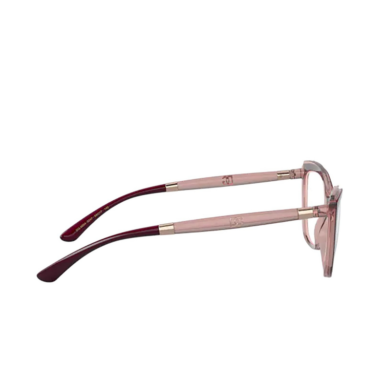 Dolce & Gabbana DG5054 Eyeglasses 3247 bordeaux on transparent pink - 3/4