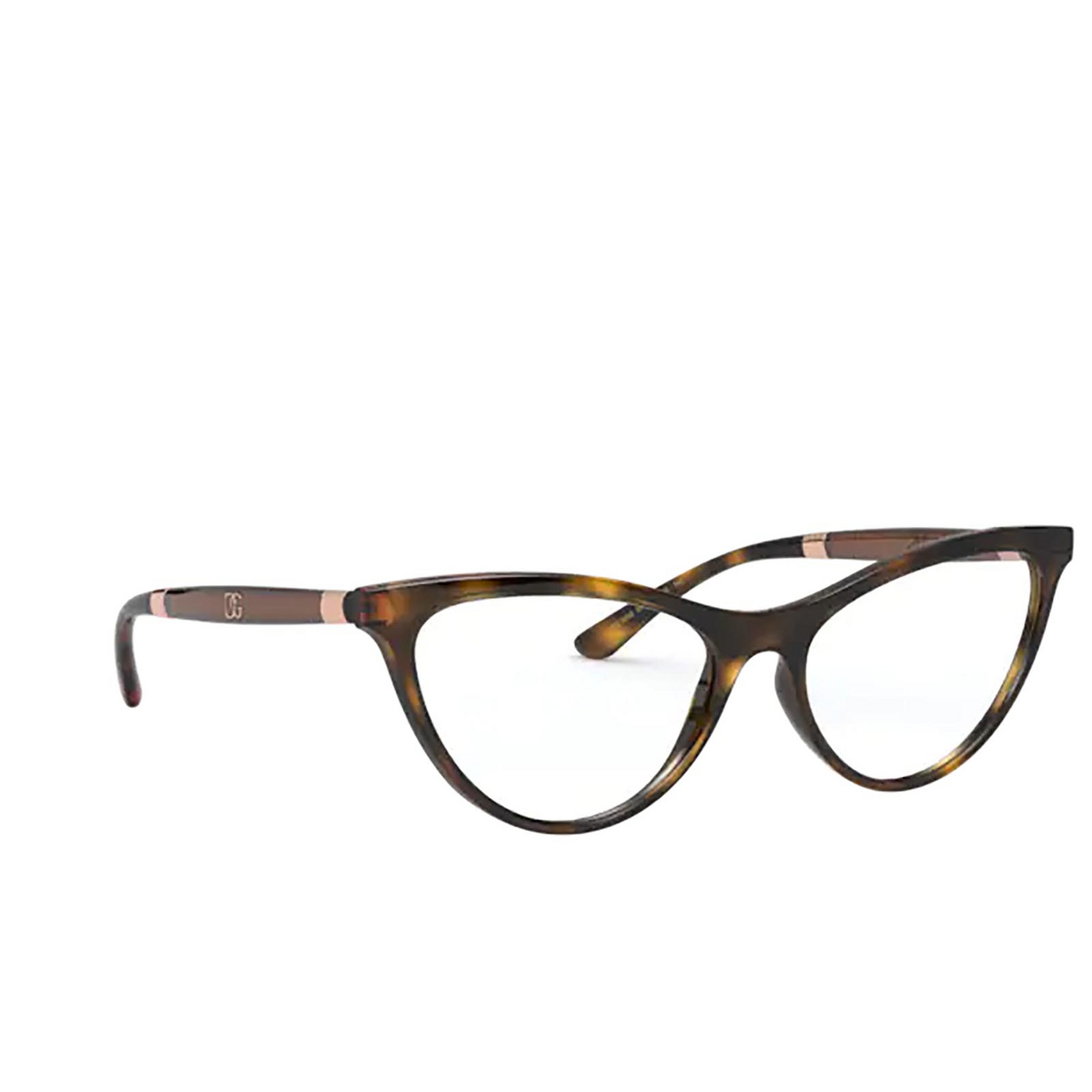 Dolce & Gabbana DG5058 Eyeglasses 502 HAVANA - three-quarters view