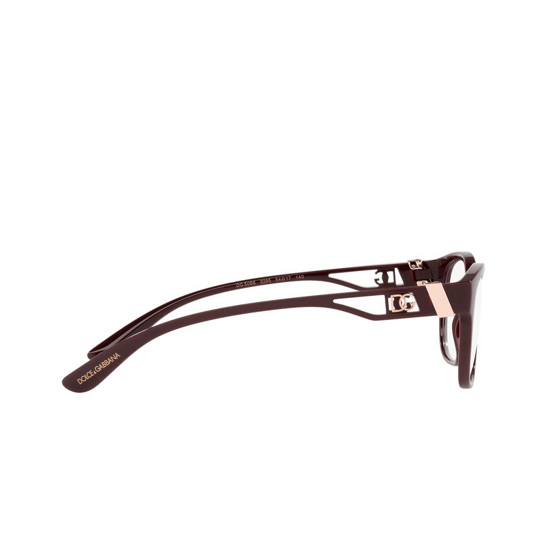 Dolce & Gabbana DG5066 Eyeglasses 3285 transparent bordeaux - 3/4