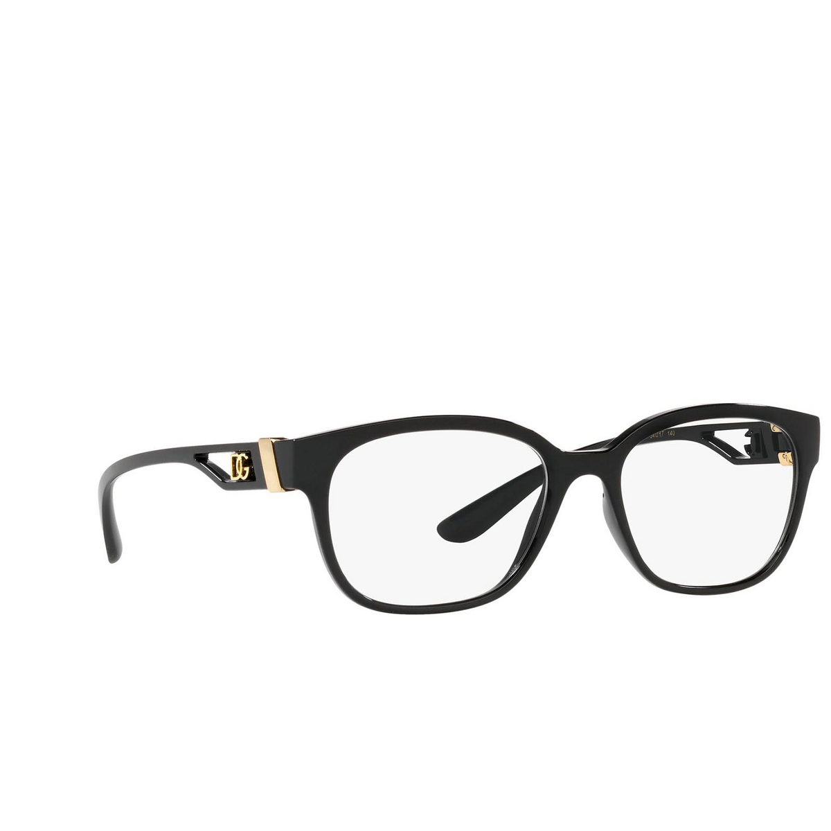 Dolce & Gabbana DG5066 Eyeglasses 501 Black - three-quarters view