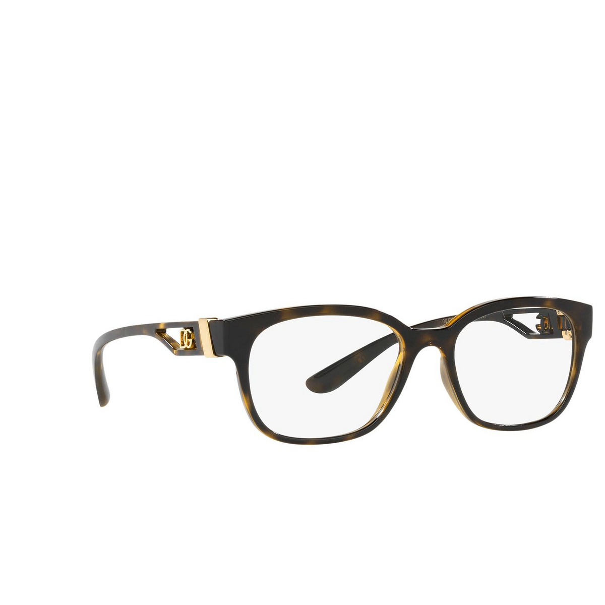 Dolce & Gabbana DG5066 Eyeglasses 502 Havana - three-quarters view