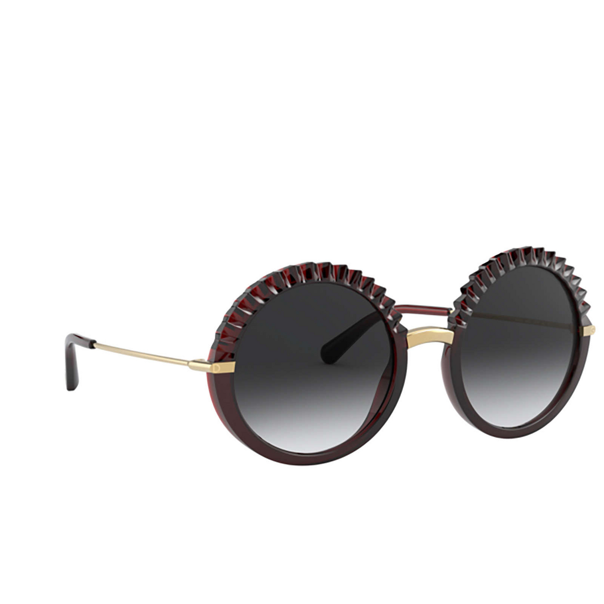 Dolce & Gabbana DG6130 Sunglasses 550/8G Transparent Red - three-quarters view