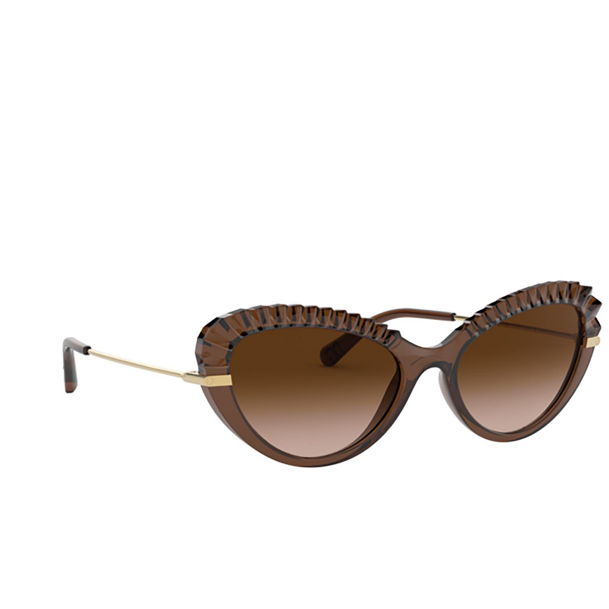 Dolce & Gabbana DG6133 Sunglasses 315913 TRANSPARENT BROWN - three-quarters view