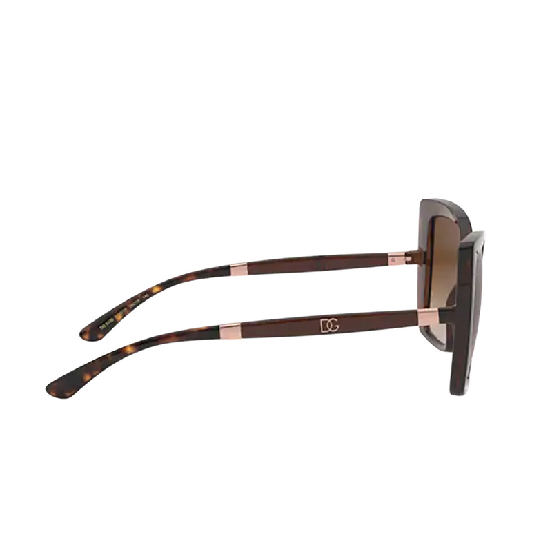 Dolce & Gabbana DG6138 Sunglasses 318513 havana on transparent brown - 3/4