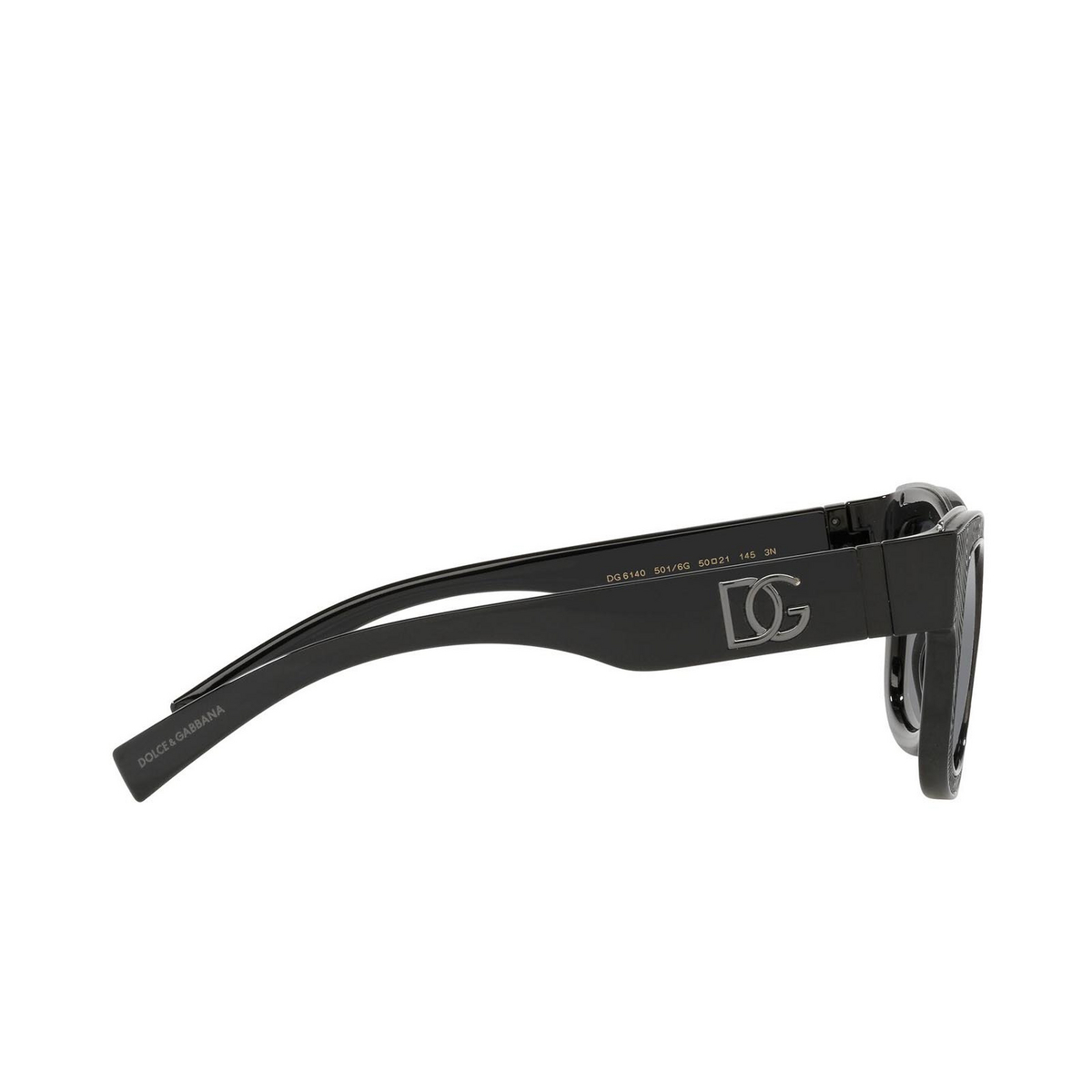 Dolce & Gabbana® Square Sunglasses: DG6140 color 501/6G Black - 3/3
