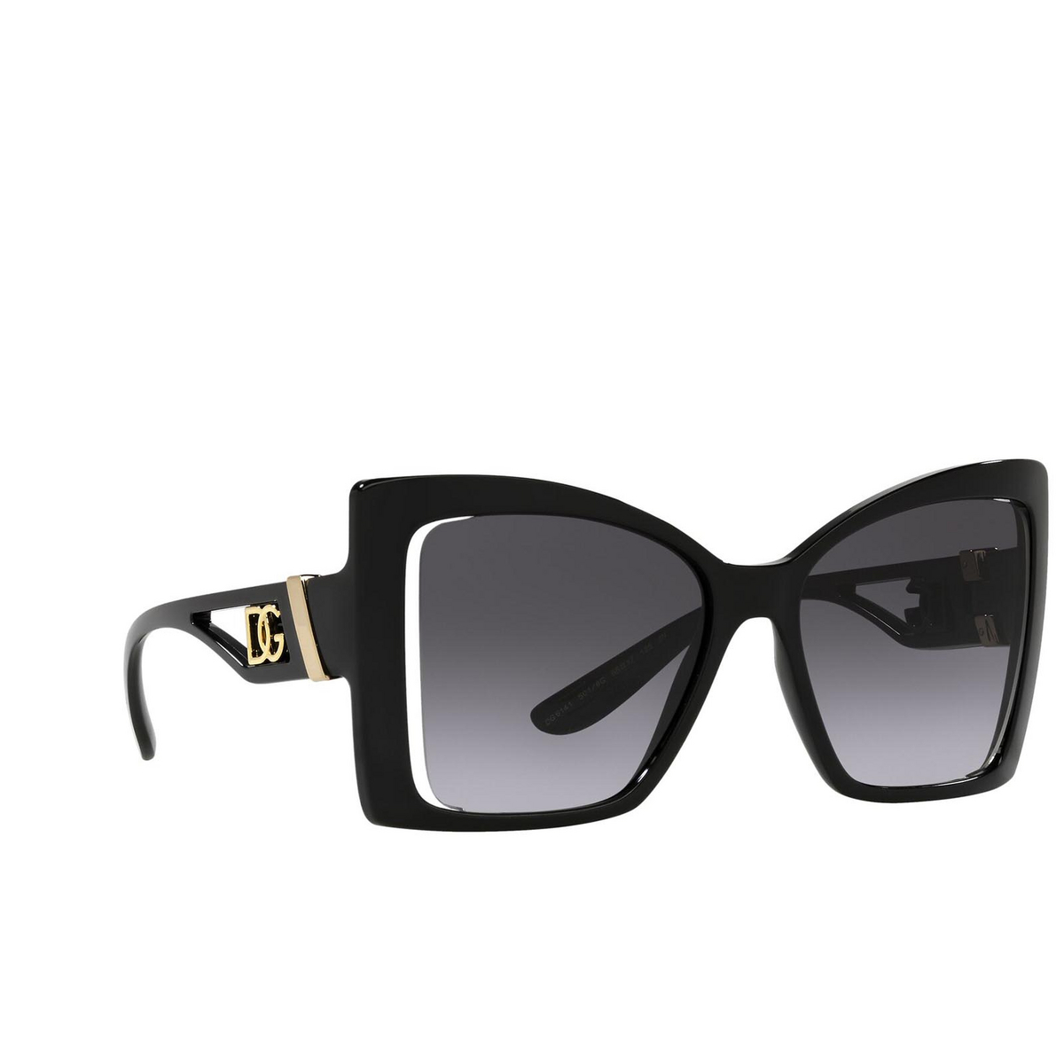 Dolce & Gabbana® Butterfly Sunglasses: DG6141 color 501/8G Black - product thumbnail 2/3