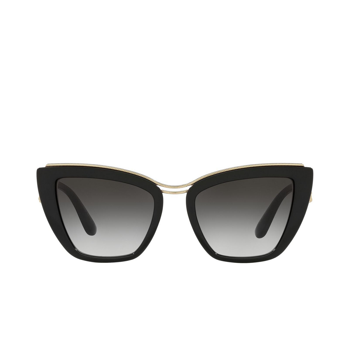Dolce & Gabbana® Cat-eye Sunglasses: DG6144 color 501/8G Black - 1/3