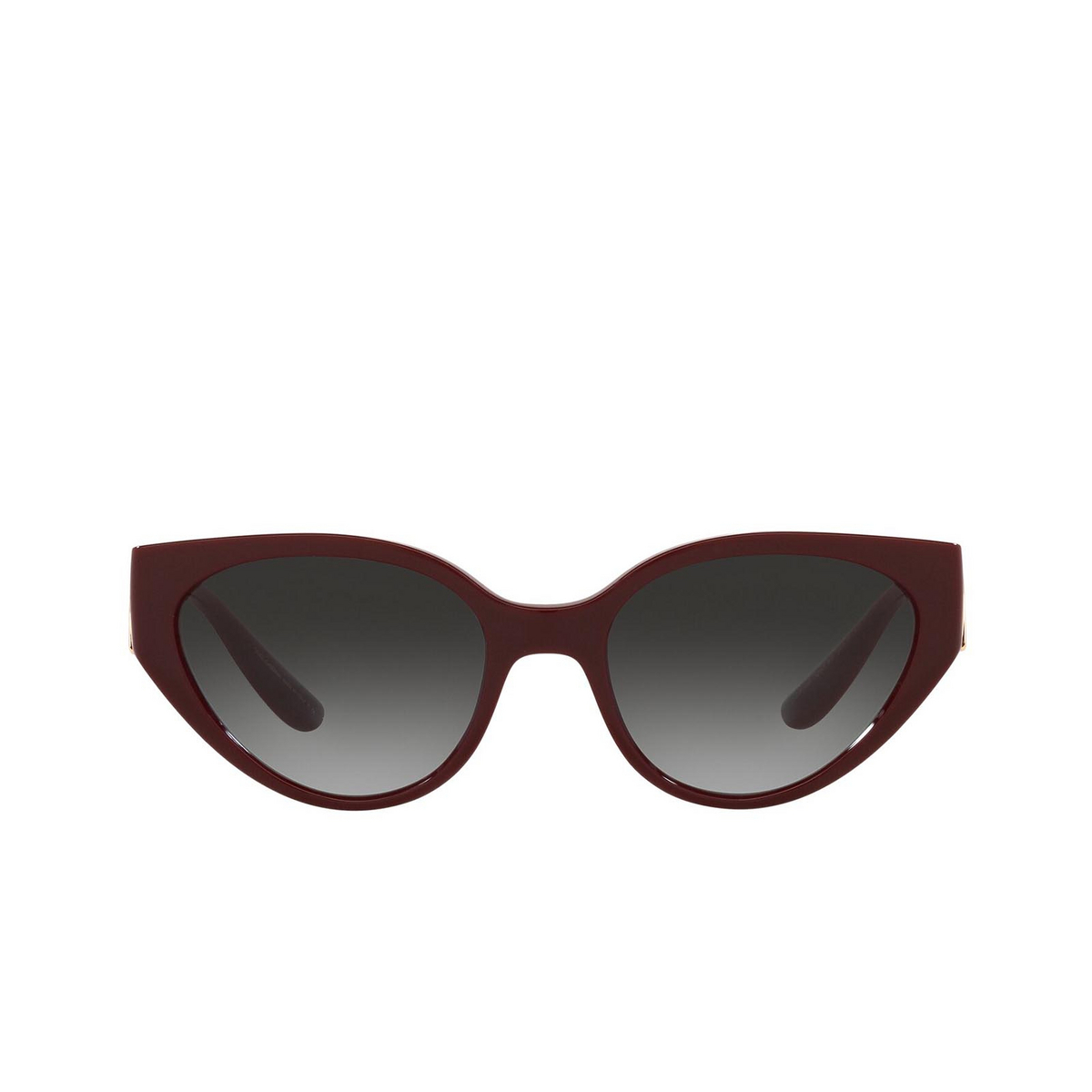 Dolce & Gabbana® Cat-eye Sunglasses: DG6146 color Transparent Bordeaux 32858G - front view.