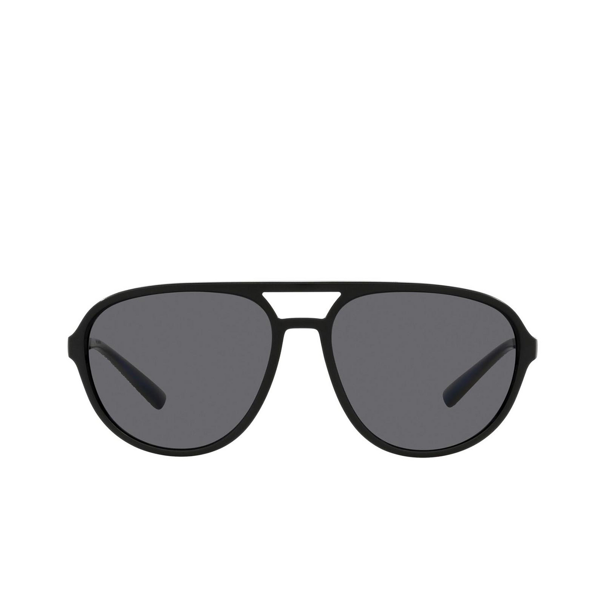 Dolce & Gabbana® Aviator Sunglasses: DG6150 color Matte Black 252581 - front view.