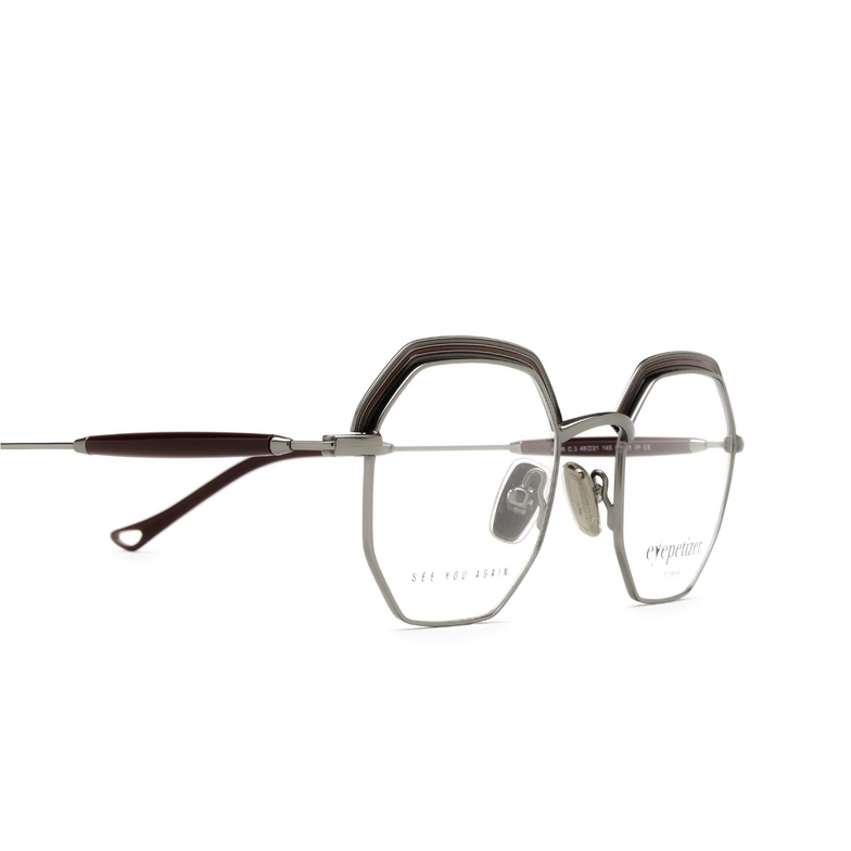 Eyepetizer AIR Eyeglasses C.3 bordeaux and gun - 3/4