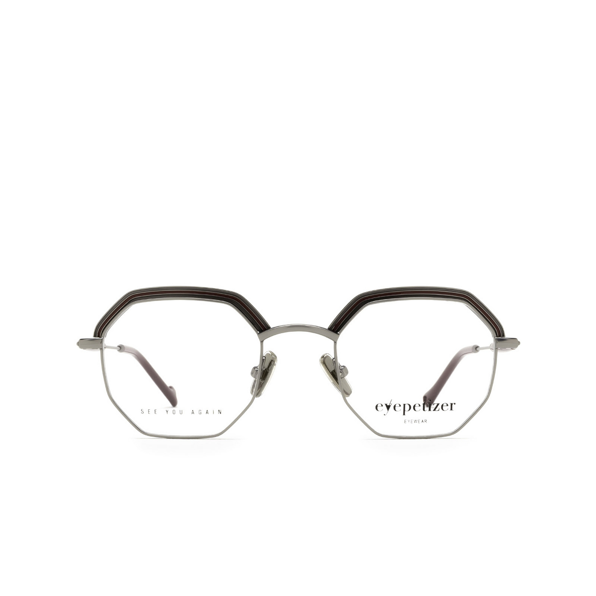 Eyepetizer AIR Eyeglasses C.3 Bordeaux and Gun - front view