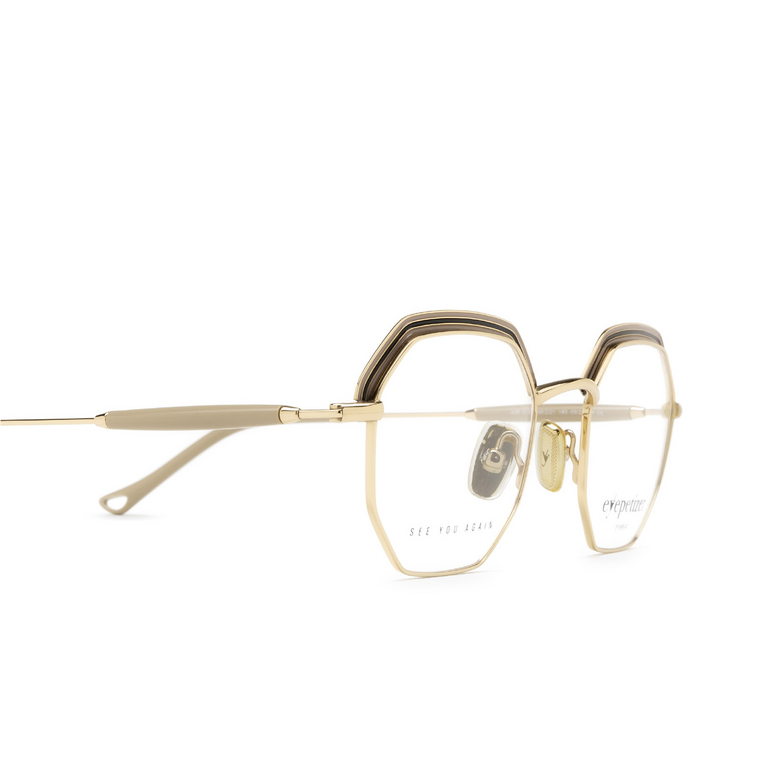 Gafas graduadas Eyepetizer AIR C.9 beige and rose gold - 3/4