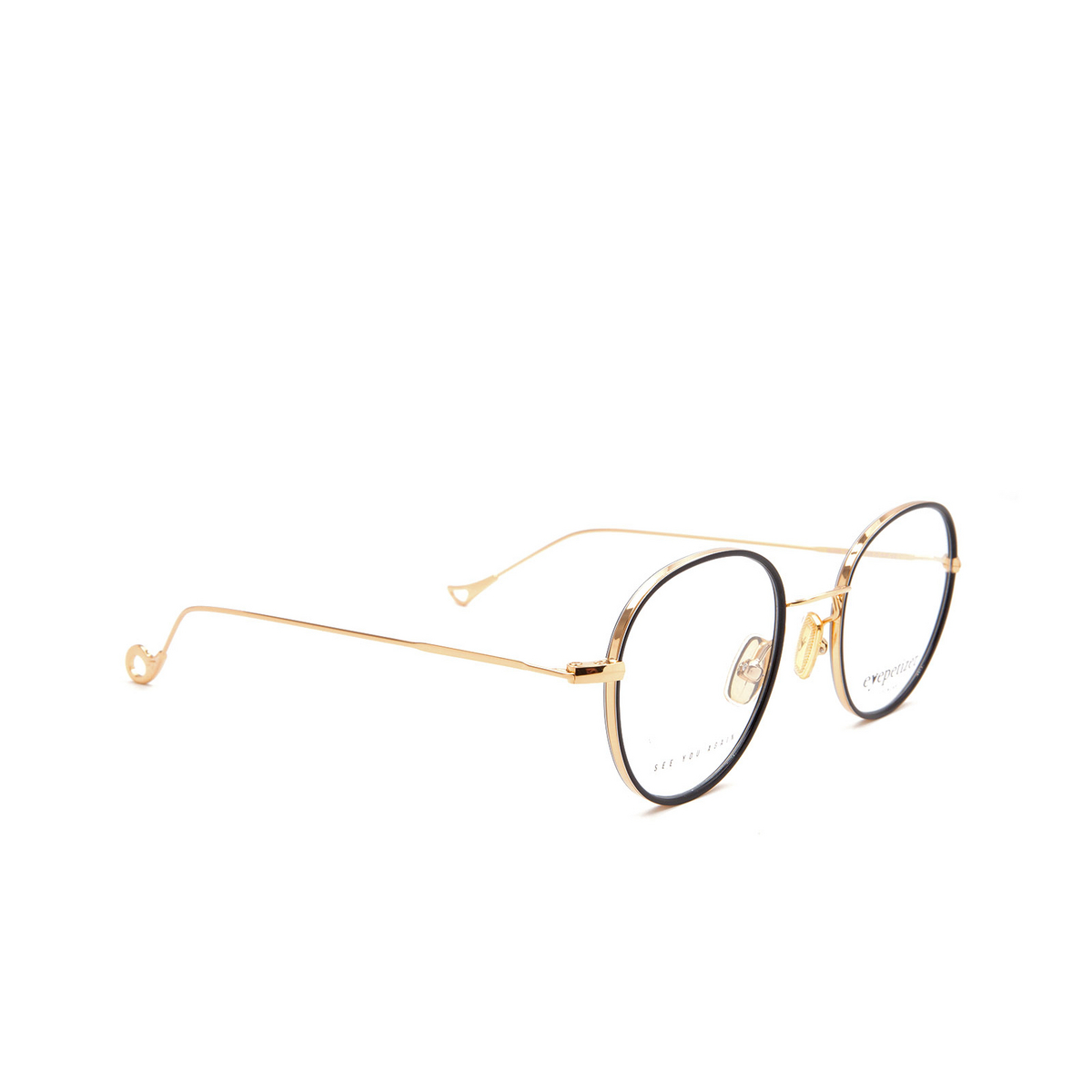 Eyepetizer® Round Eyeglasses: Alain color Black C 4-F - 2/3.