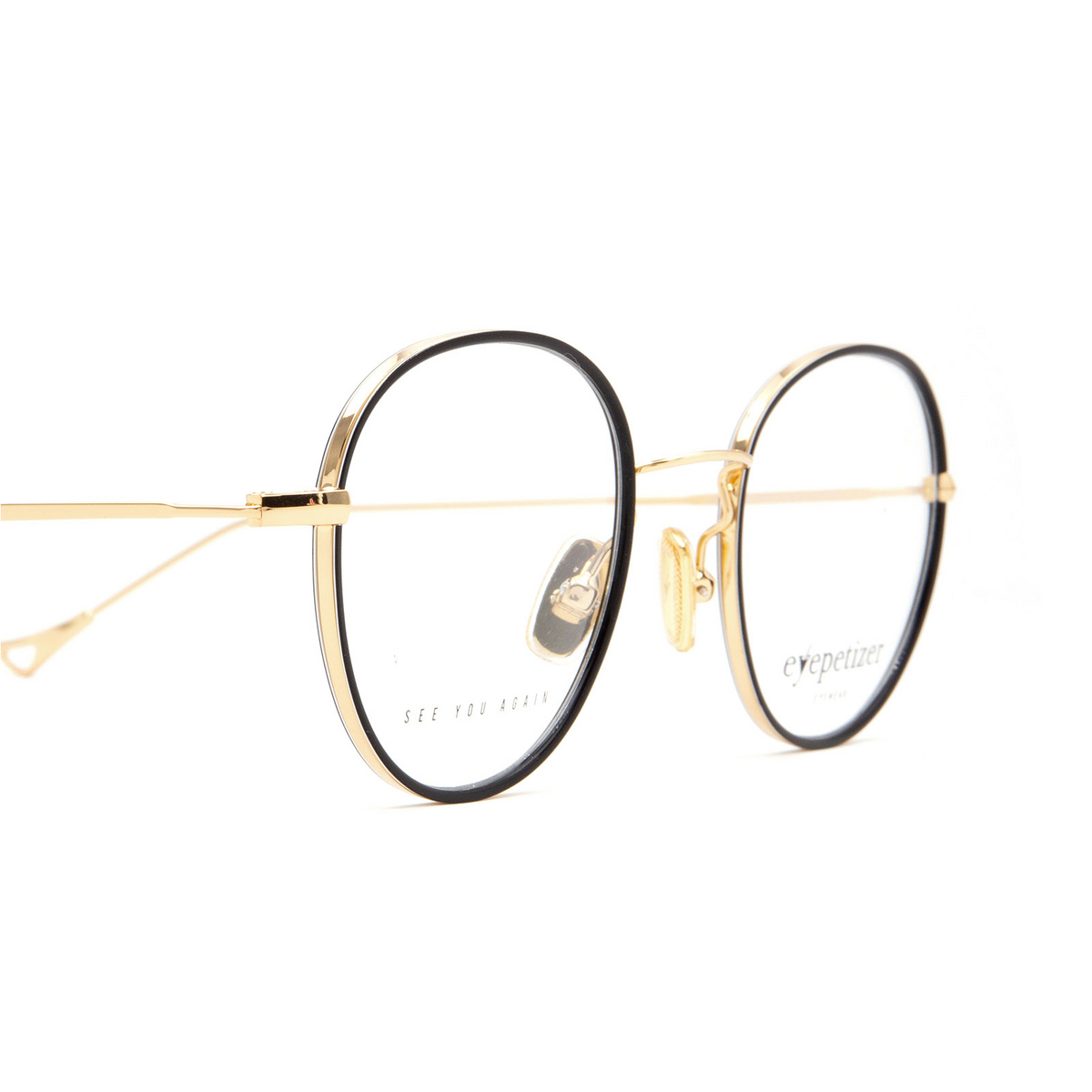 Eyepetizer® Round Eyeglasses: Alain color Black C 4-F - product thumbnail 3/3.