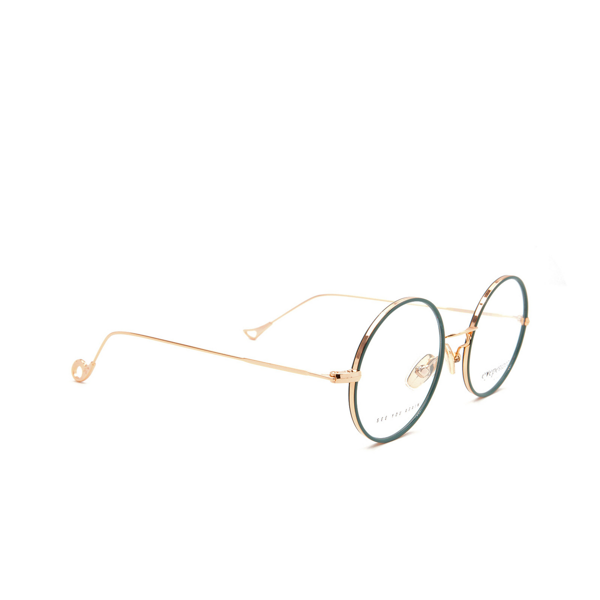 Eyepetizer® Round Eyeglasses: Anais color Sage Green C 4-B - 2/3.