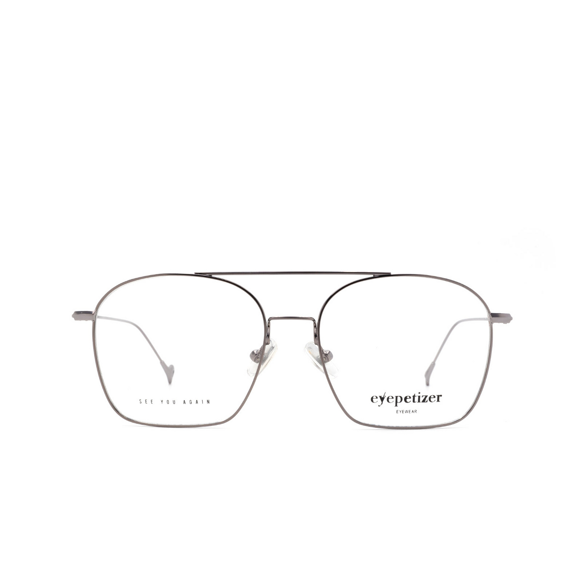 Eyepetizer® Square Eyeglasses: Andre' color Gunmetal C 3 - product thumbnail 1/3.
