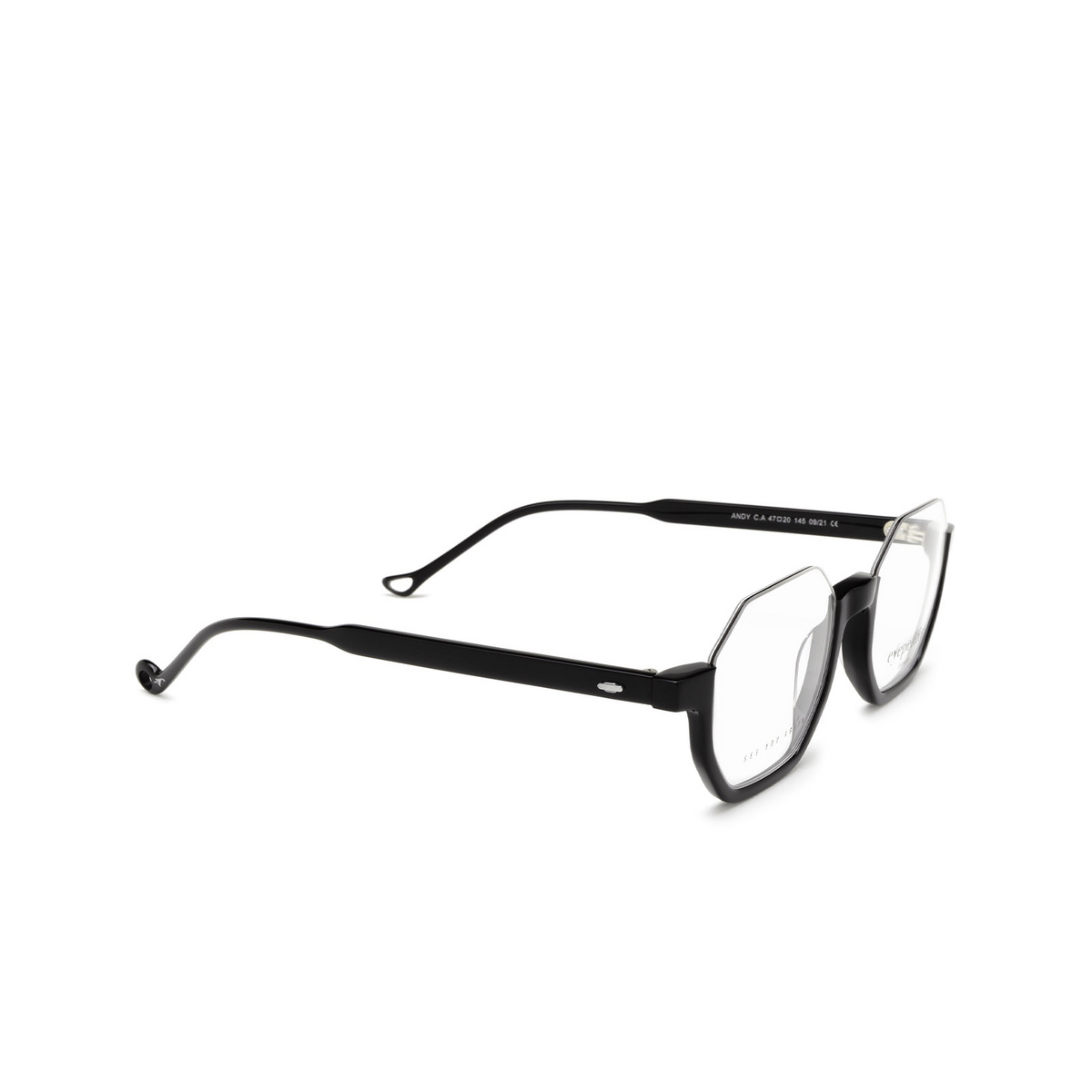 Eyepetizer ANDY Eyeglasses C.A Black - three-quarters view