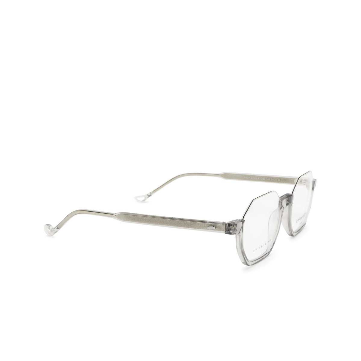 Eyepetizer® Irregular Eyeglasses: Andy color Grey C.h/h - three-quarters view.