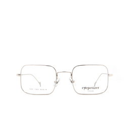 Eyepetizer® Square Eyeglasses: Brando color Matte Silver C 1-OP.