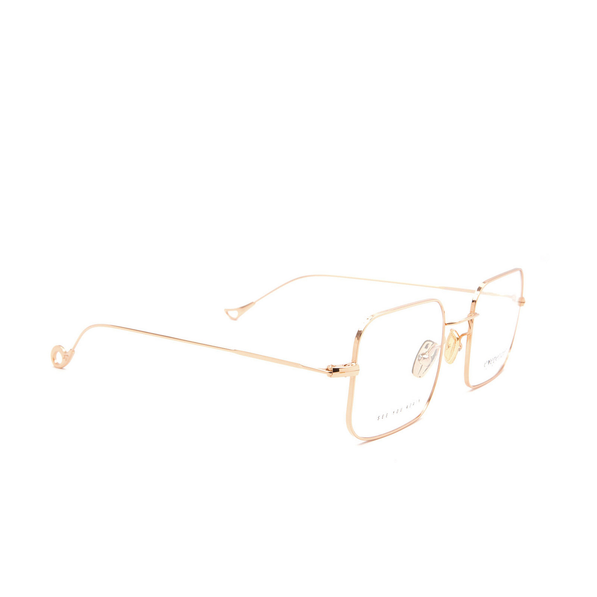 Eyepetizer® Square Eyeglasses: Brando color Gold C 4 - product thumbnail 2/3.