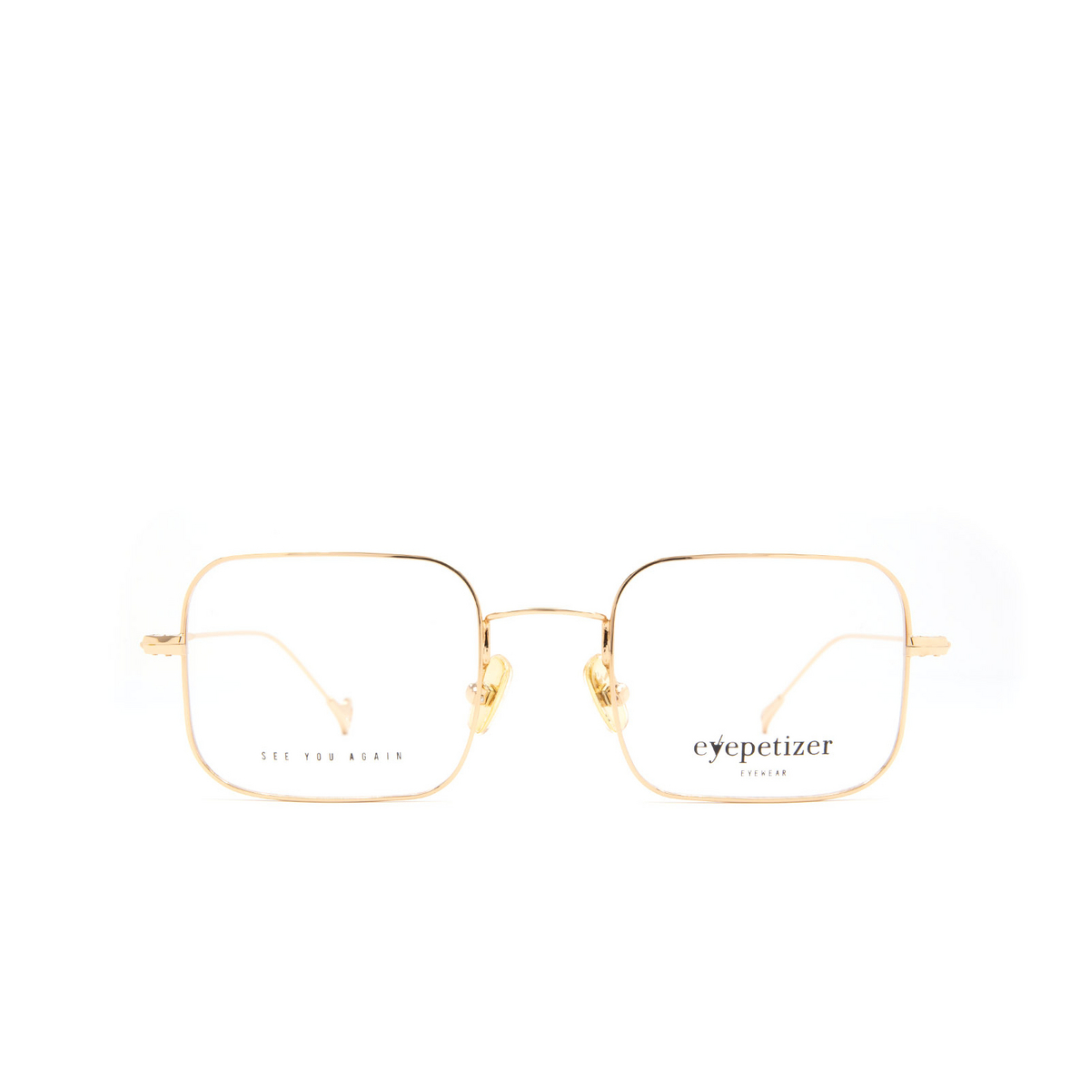 Eyepetizer® Square Eyeglasses: Brando color Gold C 4 - 1/3.