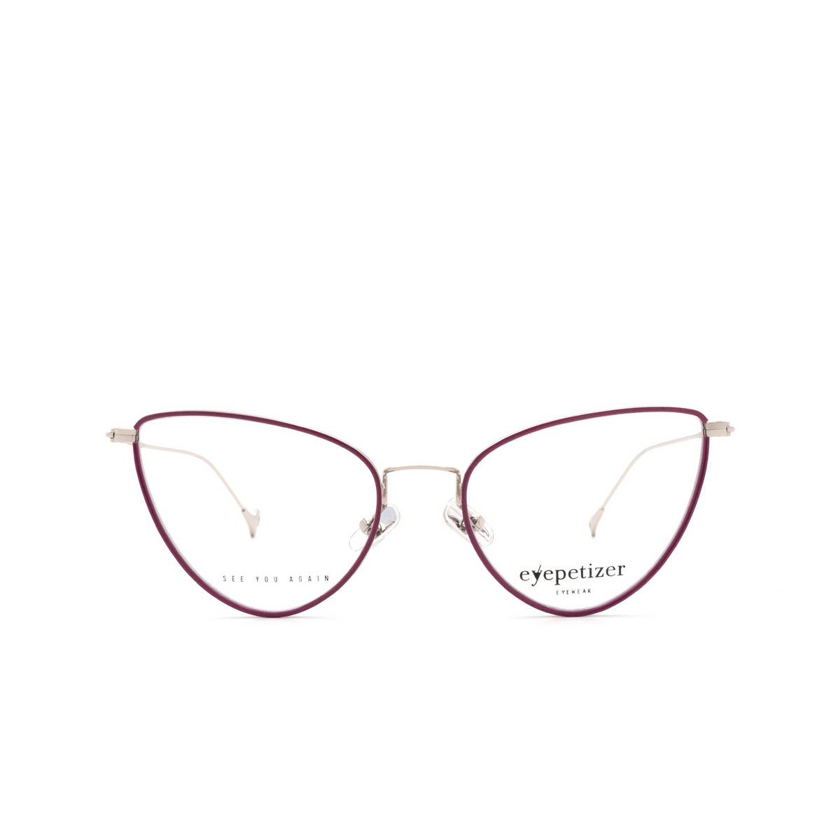 Eyepetizer® Cat-eye Eyeglasses: Cecile color Violet C.1-A - front view.
