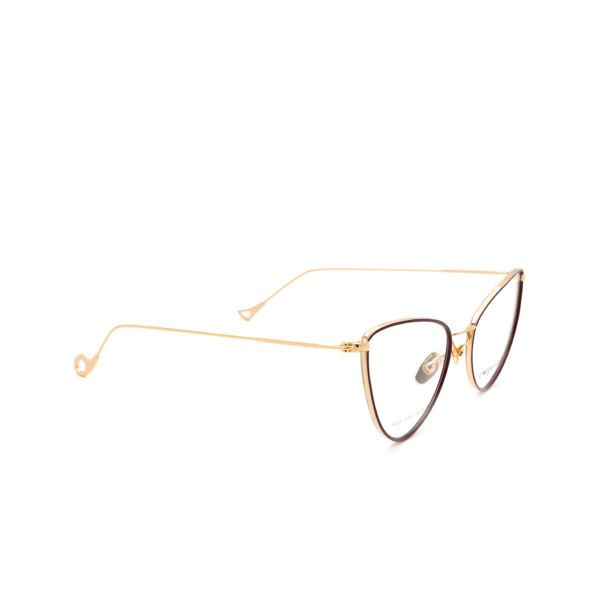 Eyepetizer® Cat-eye Eyeglasses: Cecile color Brown C.4-C - three-quarters view.