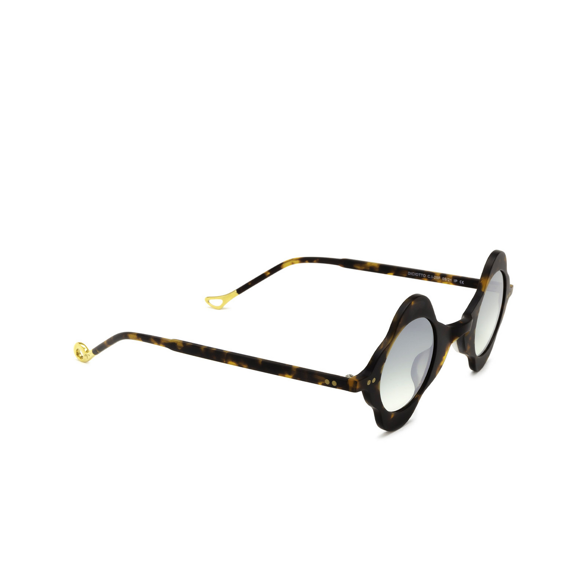 Eyepetizer® Irregular Sunglasses: Diciotto color Havana C.I-25F - three-quarters view.