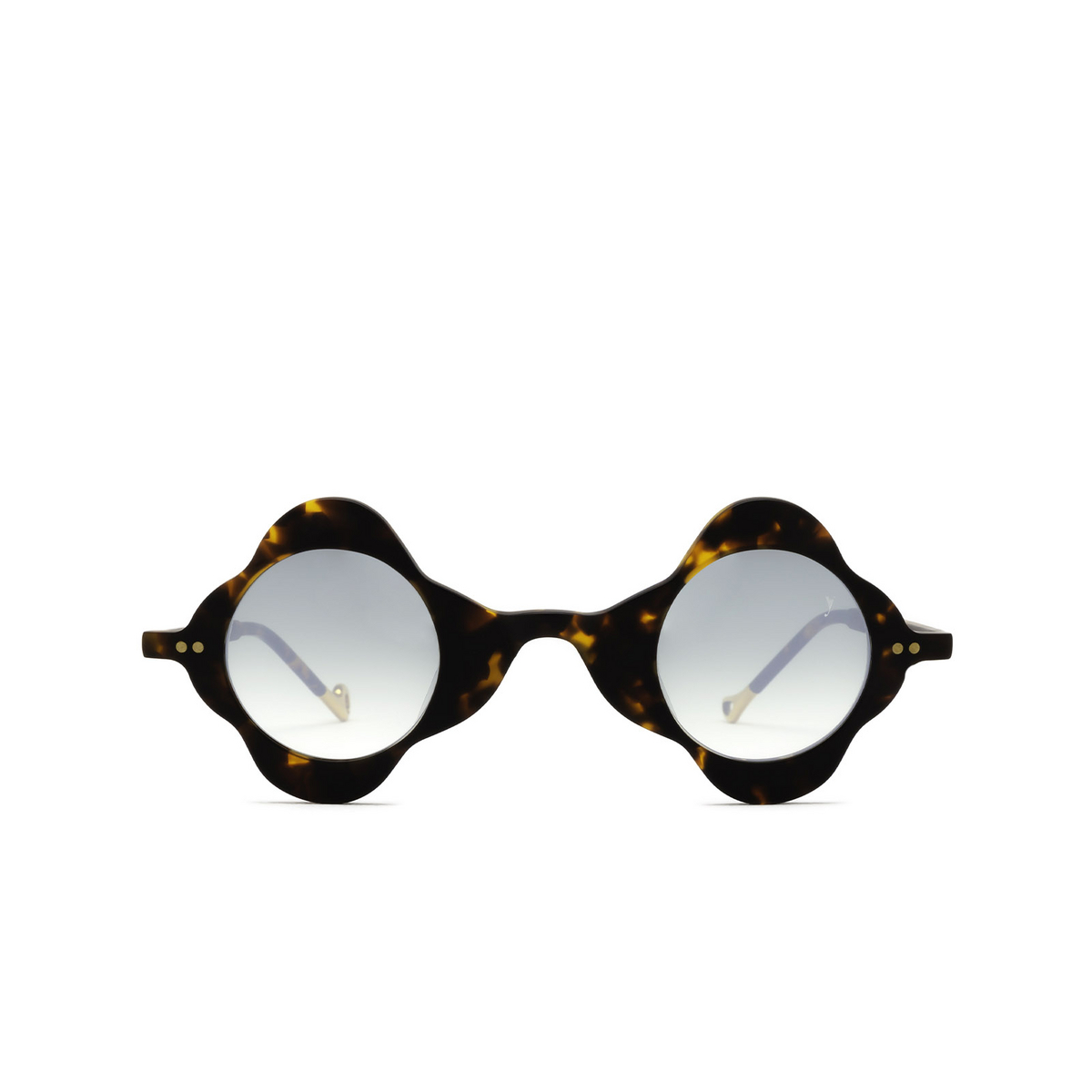 Eyepetizer® Irregular Sunglasses: Diciotto color Havana C.I-25F - front view.