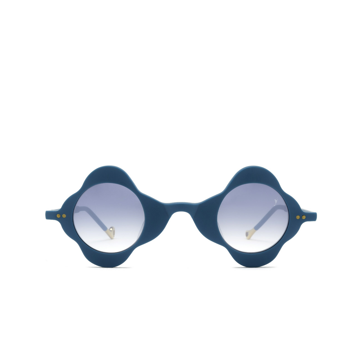 Eyepetizer® Irregular Sunglasses: Diciotto color Petrol Blue C.T-26F - front view.