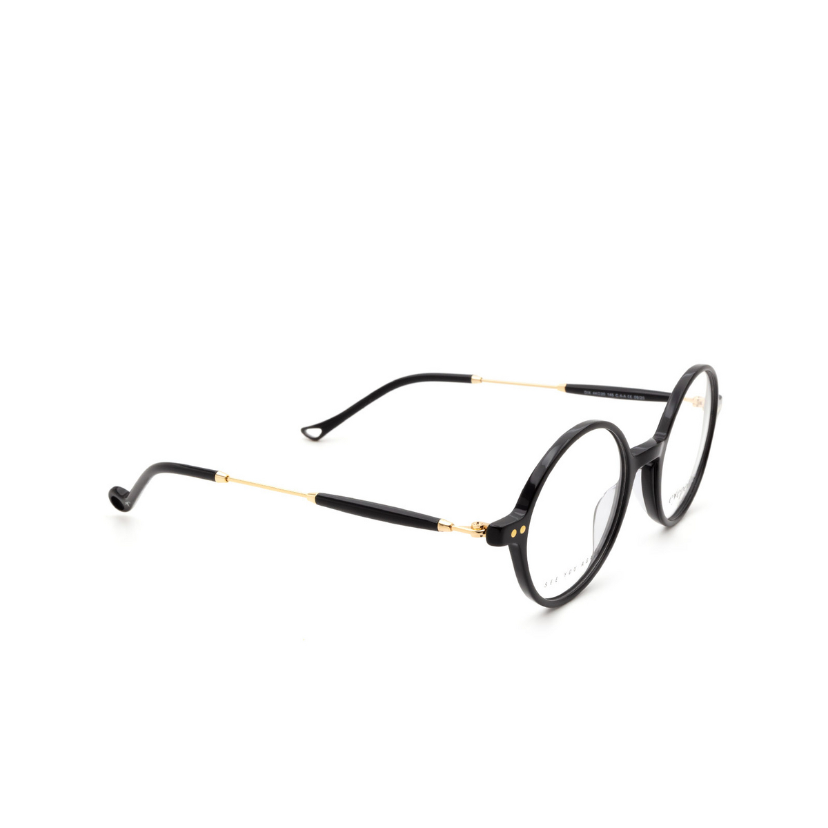 Eyepetizer DIX Eyeglasses C.4-A Black - three-quarters view