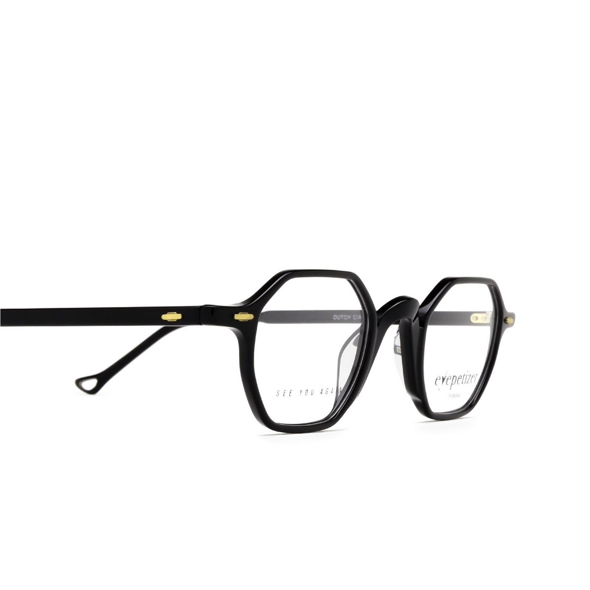 Eyepetizer® Irregular Eyeglasses: Dutch color Black C.a-in - 3/3.