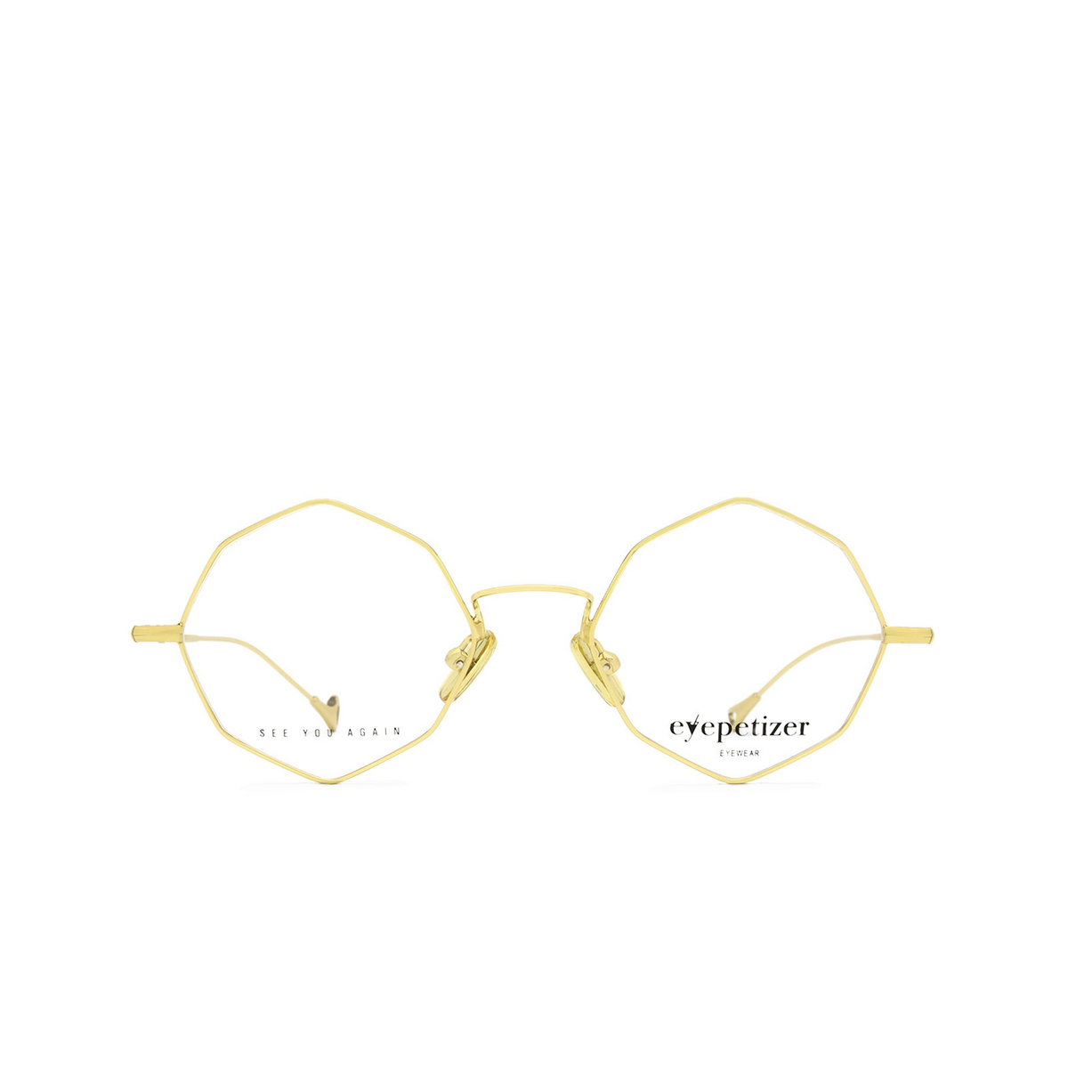 Eyepetizer® Irregular Eyeglasses: Eiffel Vintage color Gold C.4 - front view.