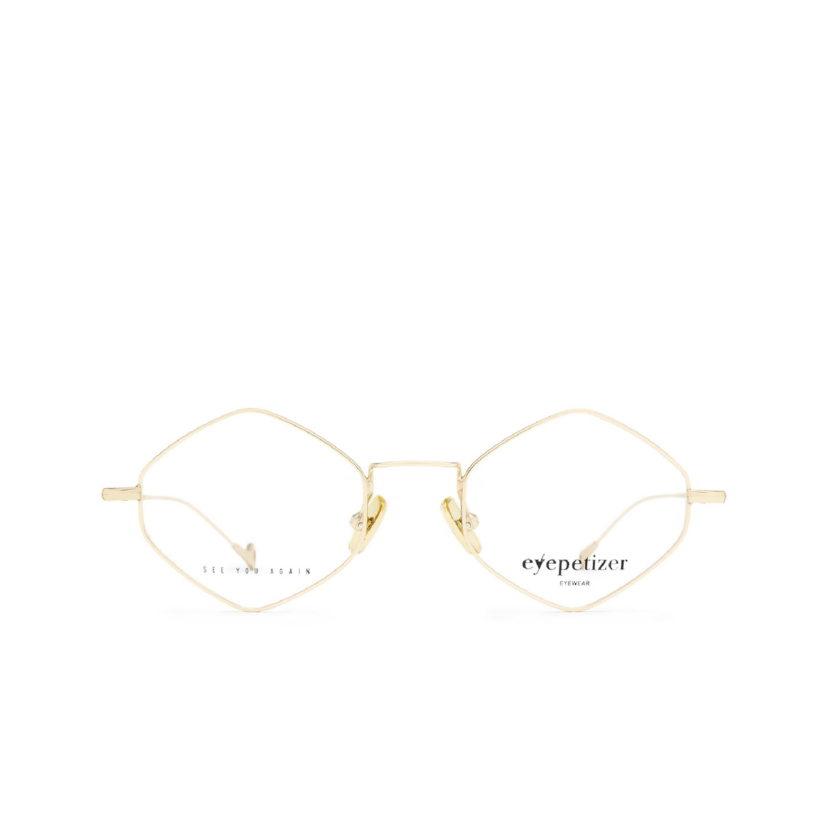 Eyepetizer® Irregular Eyeglasses: Flore Vintage color Rose Gold C.9 - front view.