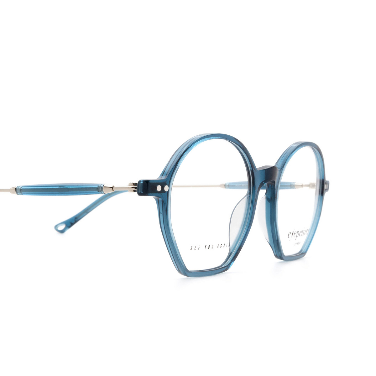 Occhiali da vista Eyepetizer HUIT C.1-Z Transparent Blue - 3/4