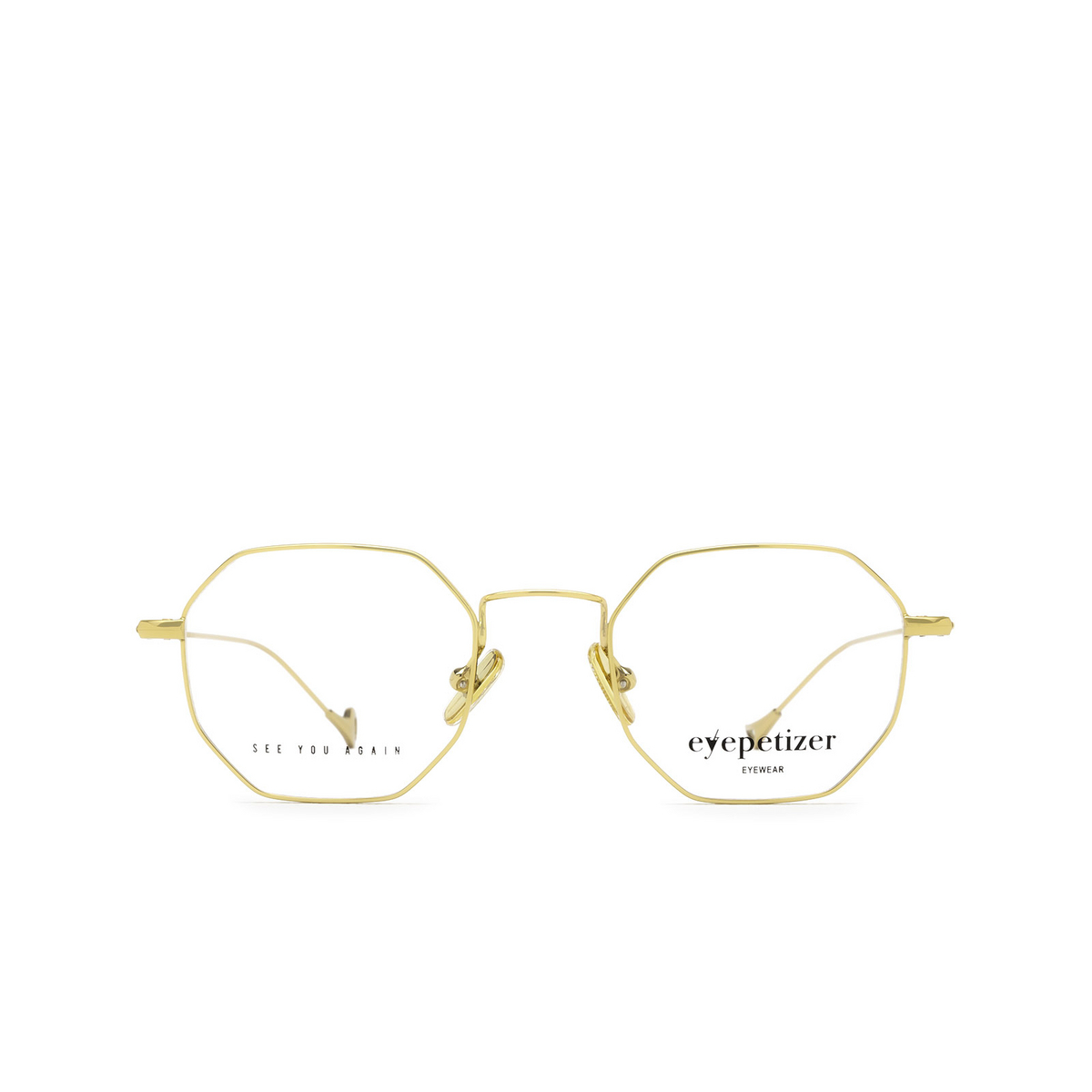 Eyepetizer® Irregular Eyeglasses: Ian color Gold C.4 - 1/3.