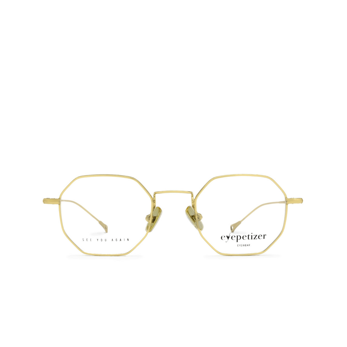 Eyepetizer® Irregular Eyeglasses: Ian Vintage color Gold C.4 - front view.